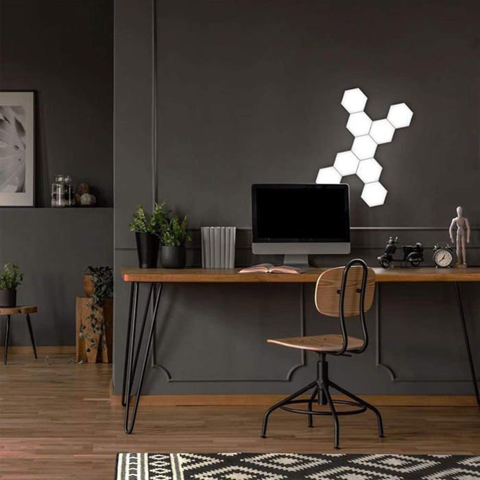 Minimalistische zeshoekige wandlamp met touchfunctie - Voordeelverpakking van 20 stuks - 3 witte standen en dimbaar van 10% tot 100%