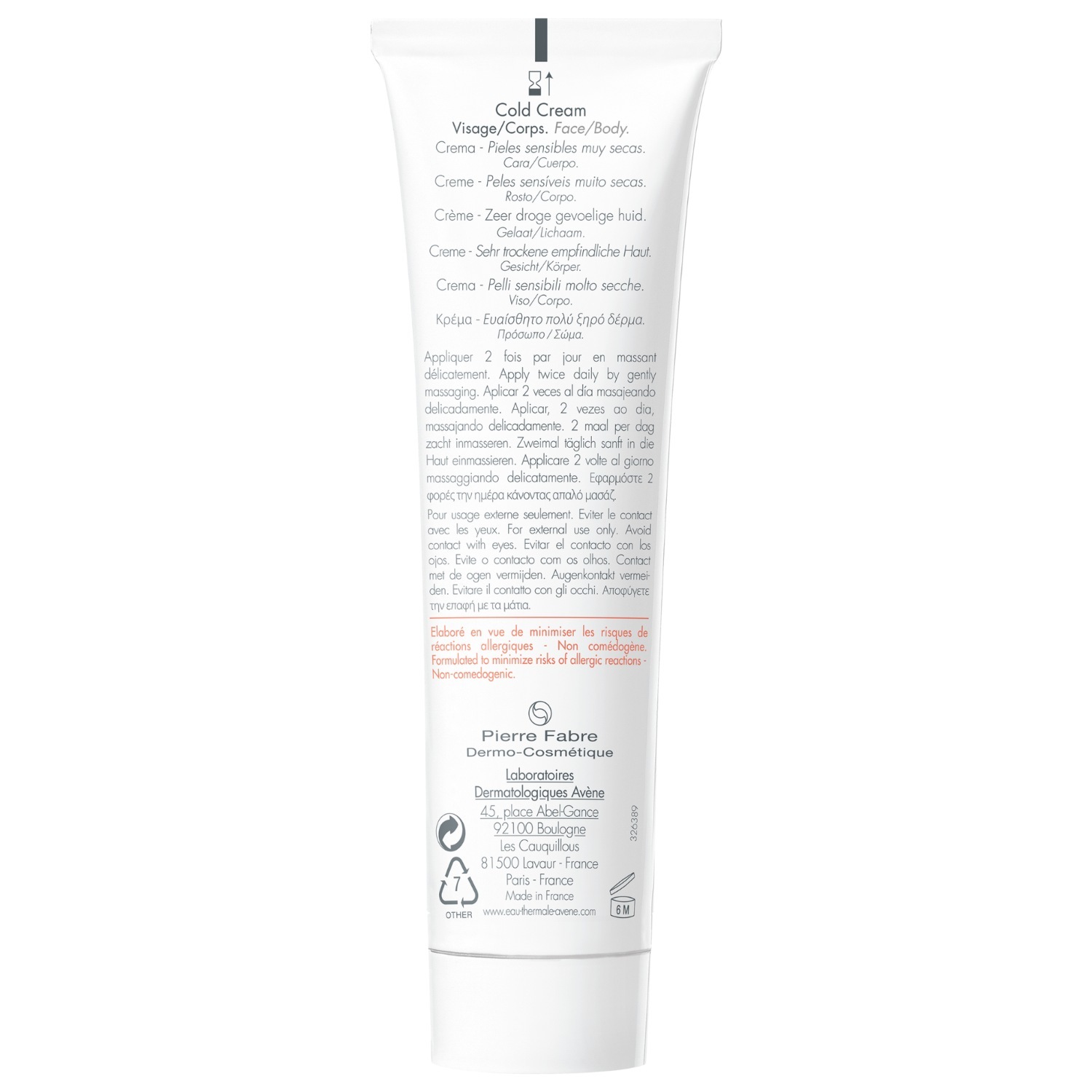Avène Cold Cream krema za lice - 40 ml