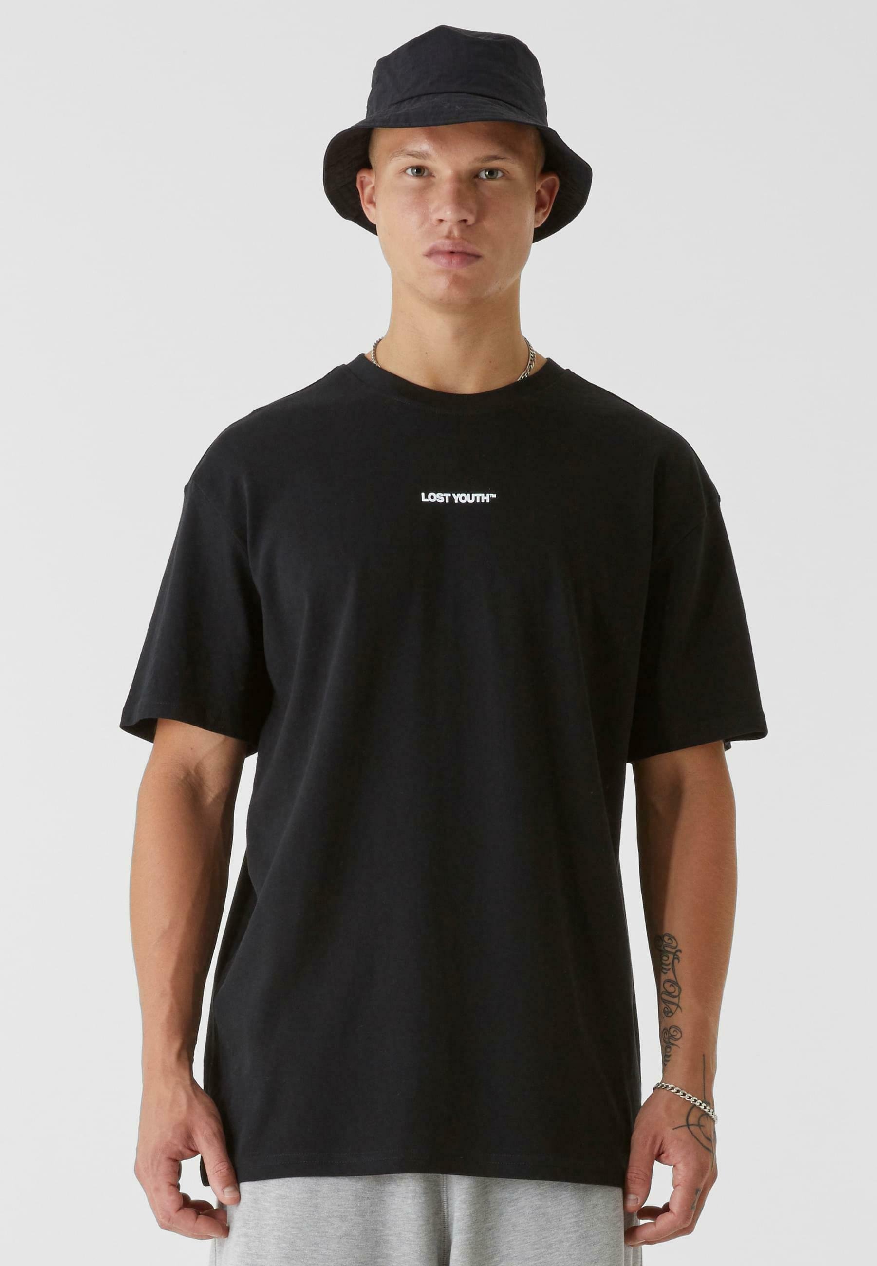 Lost Youth CHAOS - T-shirt met print - zwart