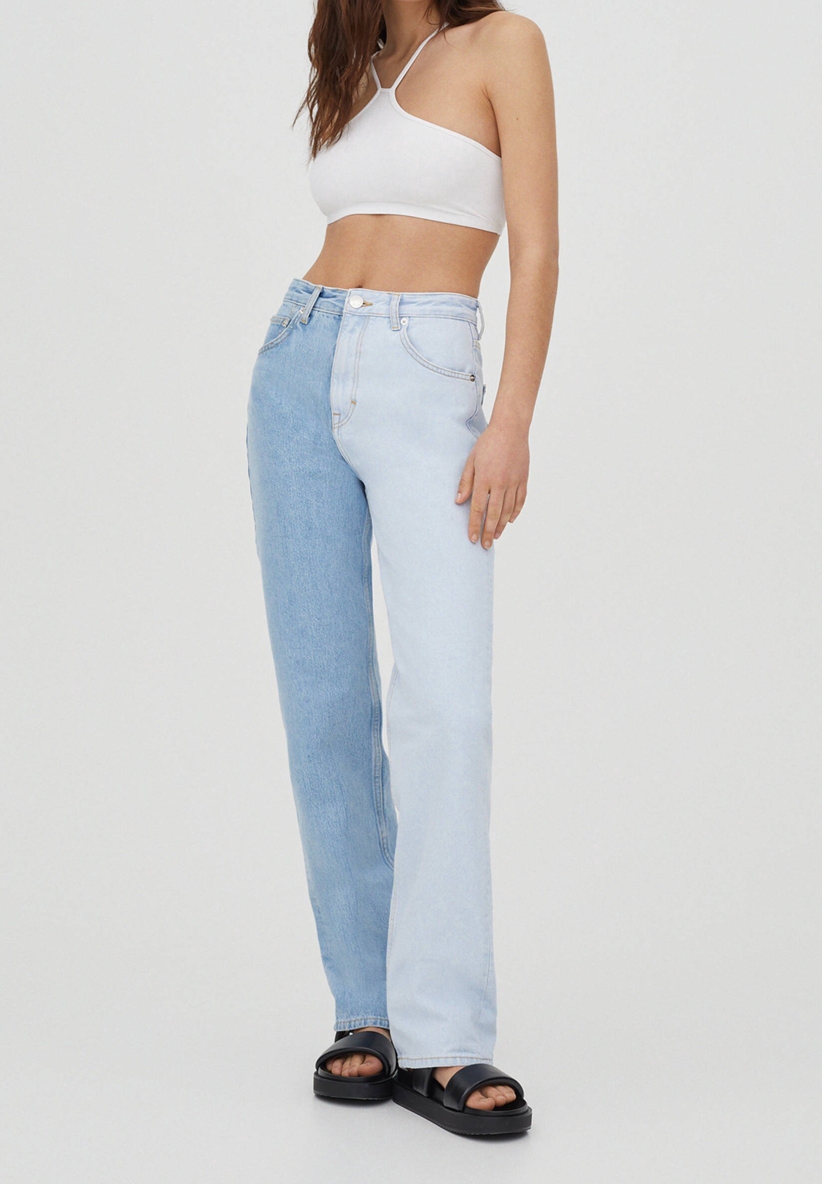 PULL&BEAR Rechte jeans - blauw