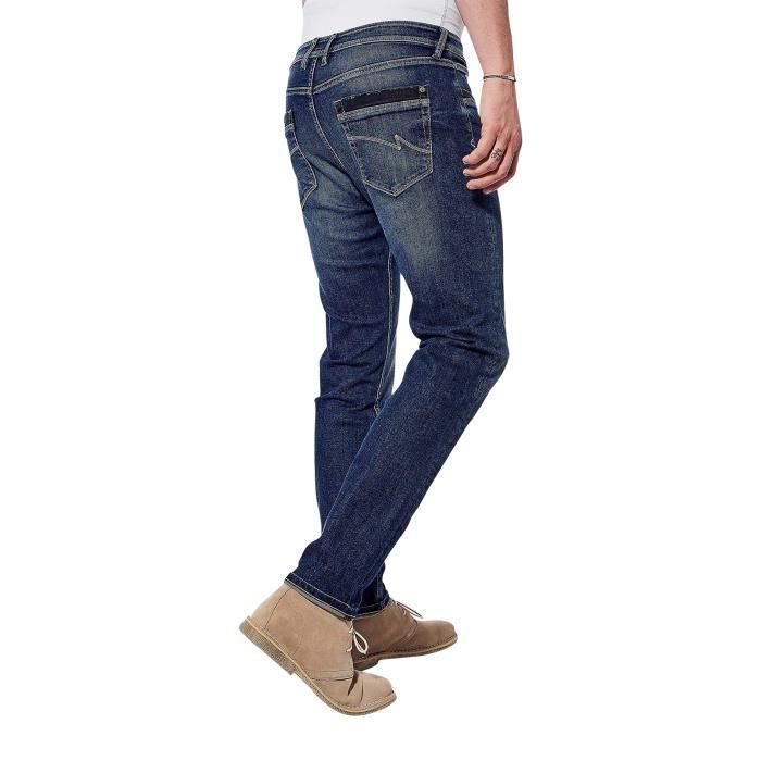 Pantalones vaqueros ajustados para hombre - KAPORAL - IRISH - Azul - Talla estándar
