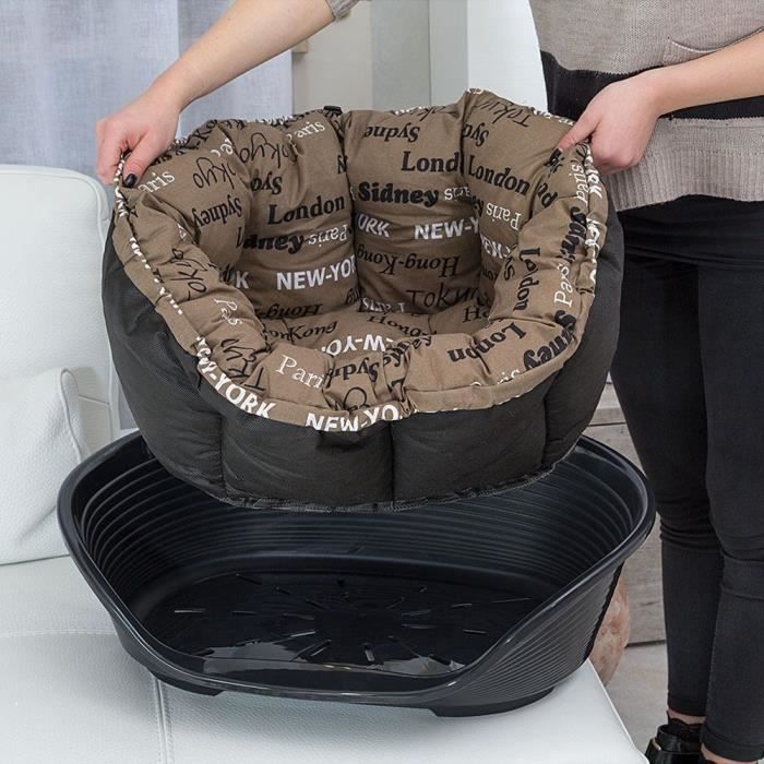 Cesta con cojín estampado - Tamaño L - 73 x 55 x 27 cm - FERPLAST