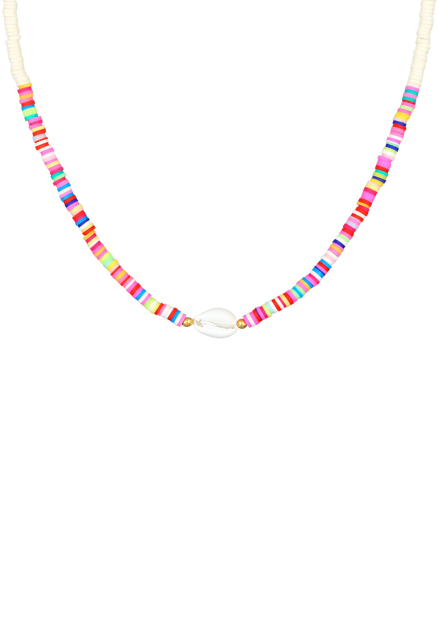Elli Femmes Boho perles multicolores Coquillage en argent sterling 925 plaqué or