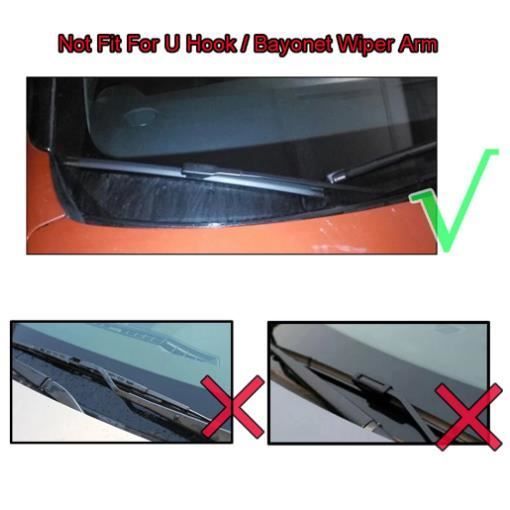 Juego de 3 limpiaparabrisas delanteros y traseros para Renault Duster II 2017-2020 y Dacia Duster II 2017-2020.