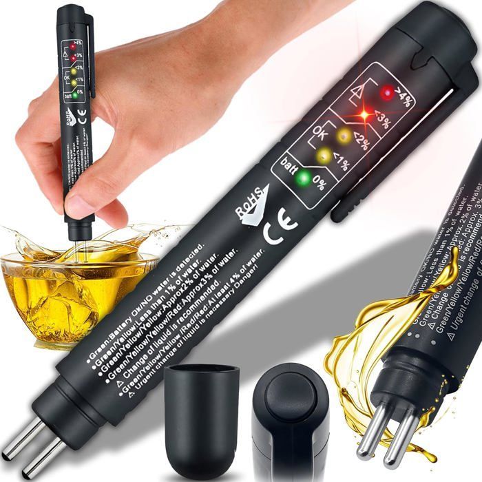 Probador de líquido de frenos DOT 3/4/5, probador de líquido de frenos con pantalla LED de 5 dígitos para vehículos automotores, probador