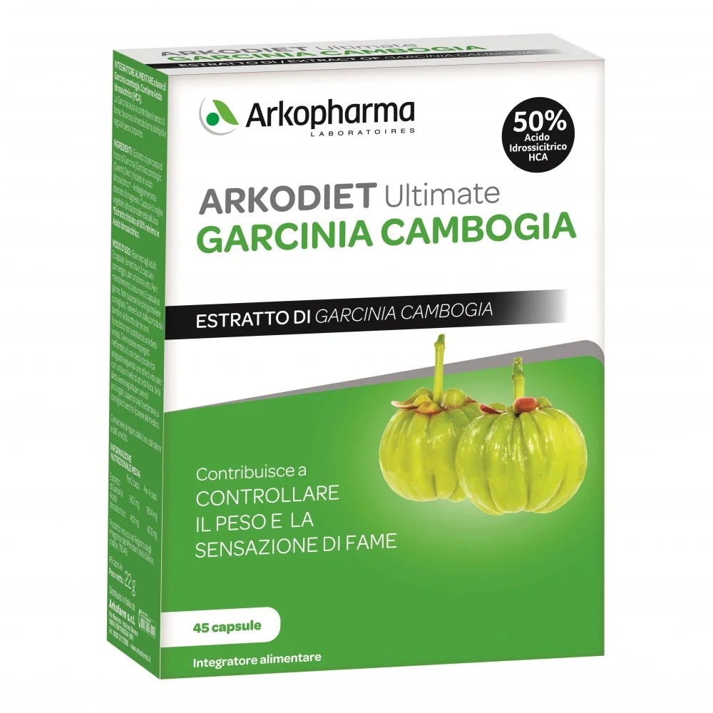 ARKOPHARMA Arkopharma Arkodiet Ultimate Garcinia 45 capsules reguleert het gewicht en vermindert het hongergevoel.