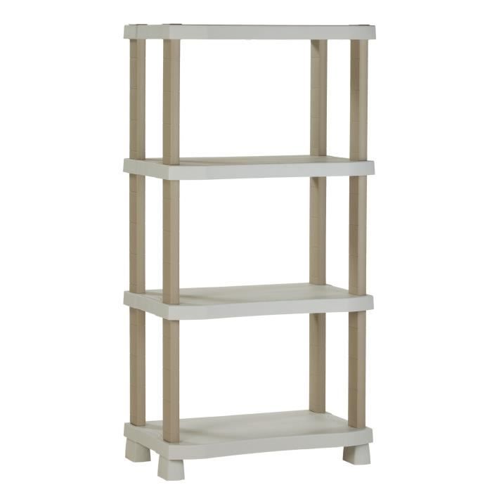 Plank - PLASTIKEN - Kunststof - 70 x 45 x 141 cm - 4 lagen - Beige