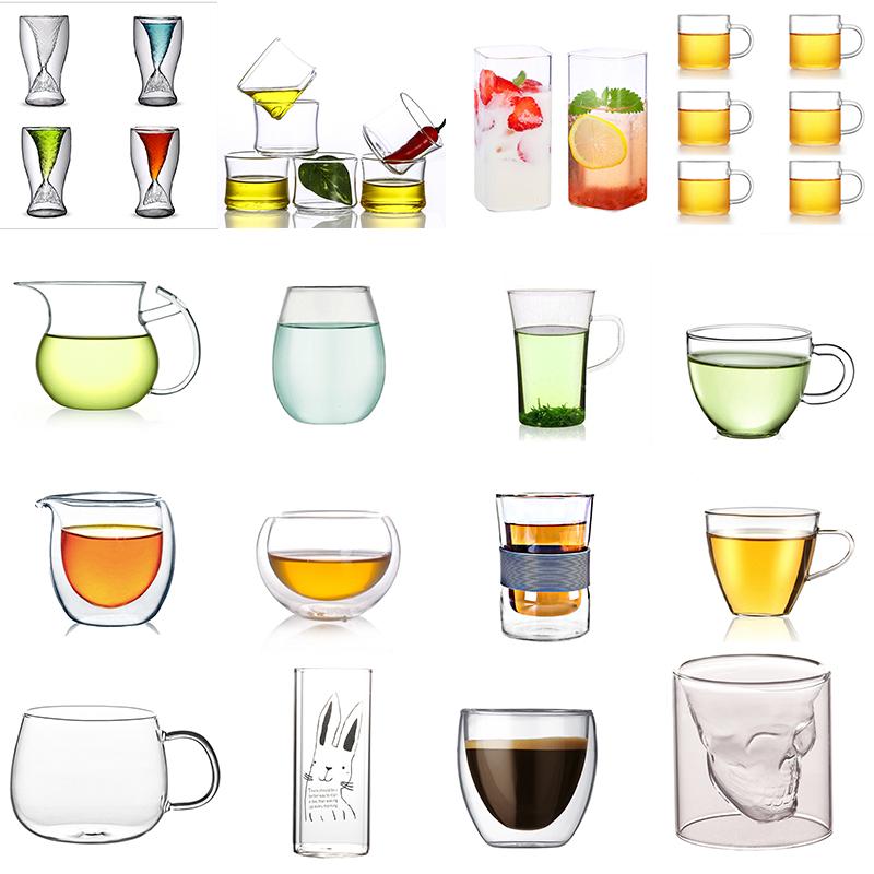 Tazza da tè in vetro spesso e resistente al calore, separatore per tè, manico con cintura colorata, set da tè Haikungfu in vetro per la cerimonia del tè, accessori per il set da tè.