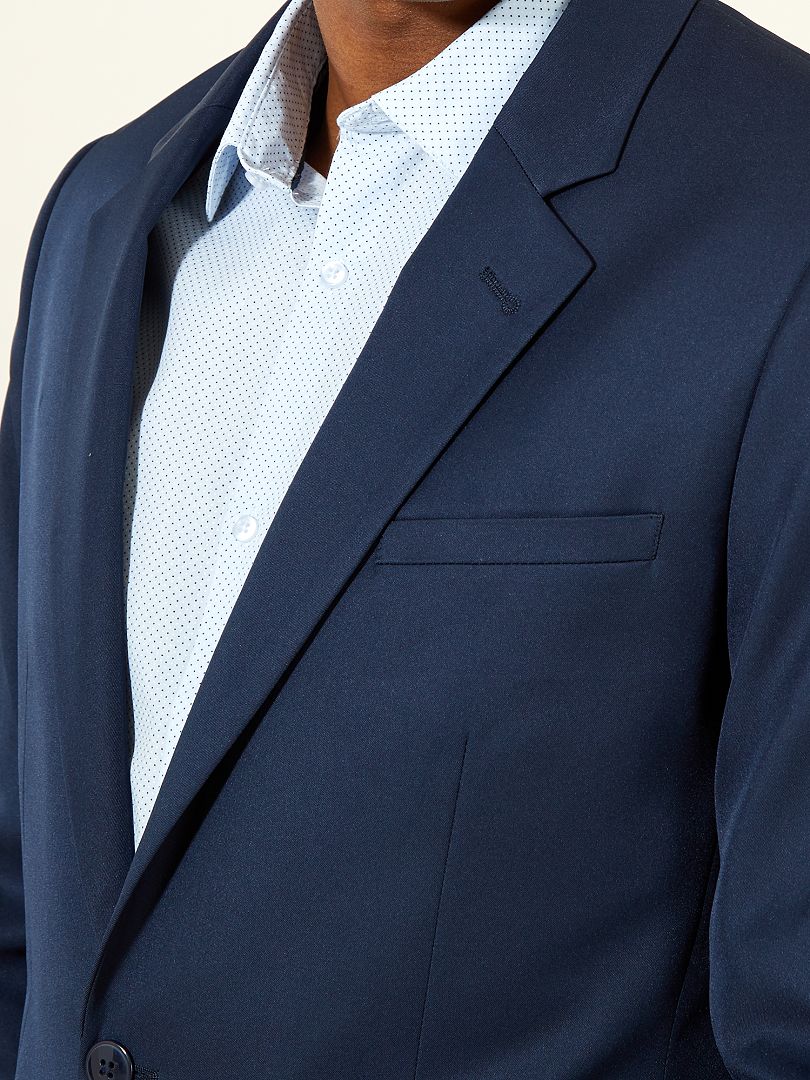 Blazer de corte reto - azul marinho