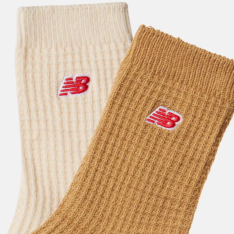 Unisex Waffle Knit Ankle Socks, 2-Pack – ASST2 COLORS