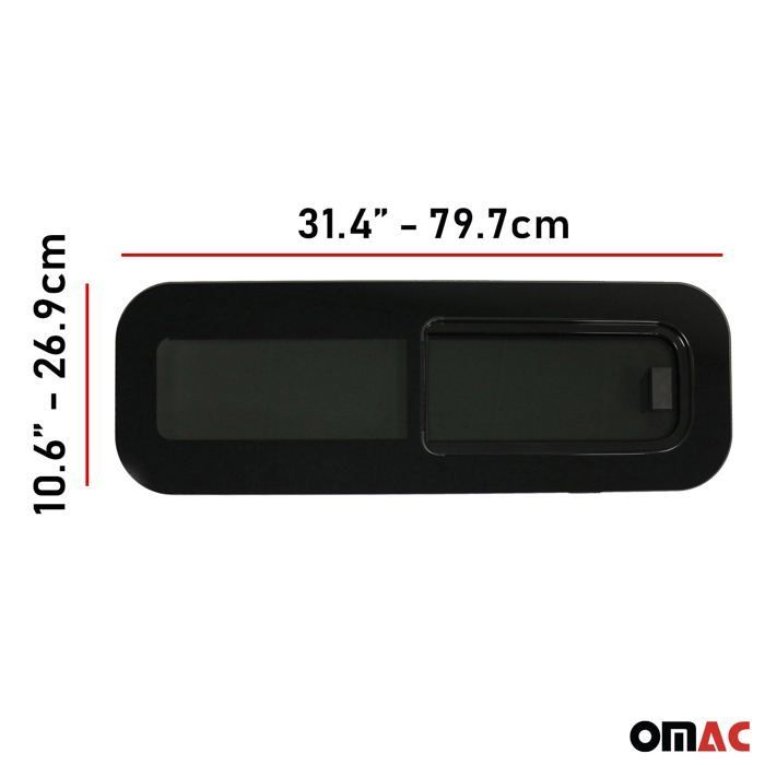 Fenêtre Coulissante Vitre Latérale de Caravane pour Camping-Car Droit 800x270