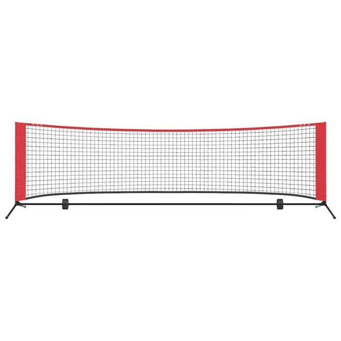 Schwarzes und rotes Tennisnetz 301 x 90,5 x 87 cm Polyester-Mothinessto11266