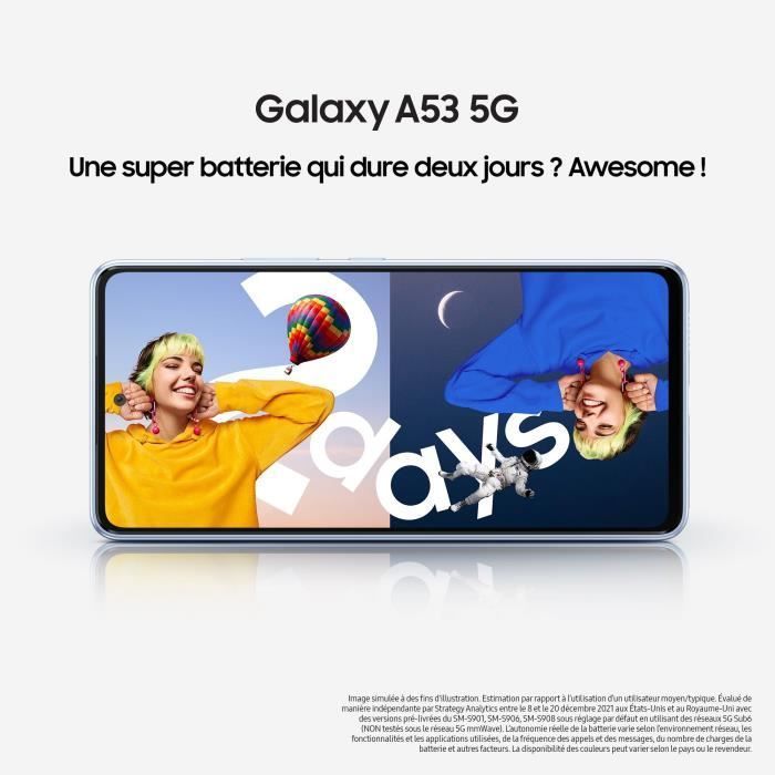 SAMSUNG Galaxy A53 128GB 5G AZUL CLARO