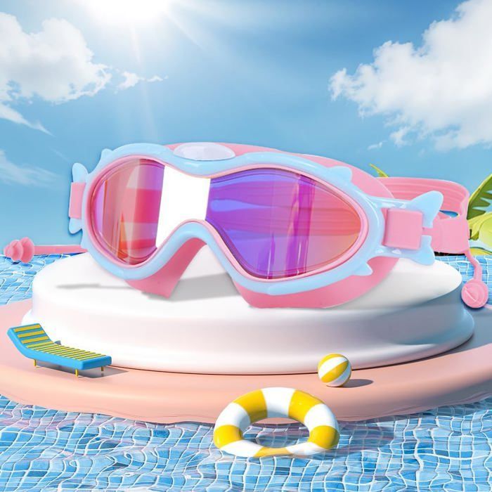 Lunettes de Natation pour Enfant, Lunette Piscine Enfant Joints en Silicone Anti-Fuites et Protection UV