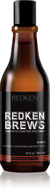 Redken Brews 3-in-1 Shampoo, Spülung und Duschgel
