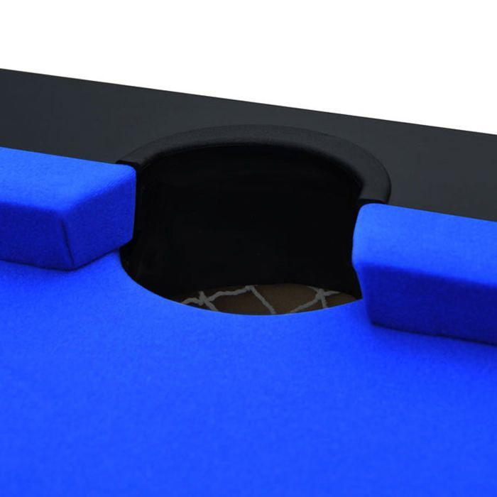 Mesa de sinuca conversível preta com feltro azul - Eddie - Rendez-Vous Déco