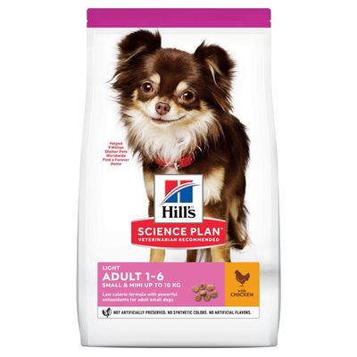 Hill's Science Plan Adult 1-6 Light Small & Mini με Κοτόπουλο