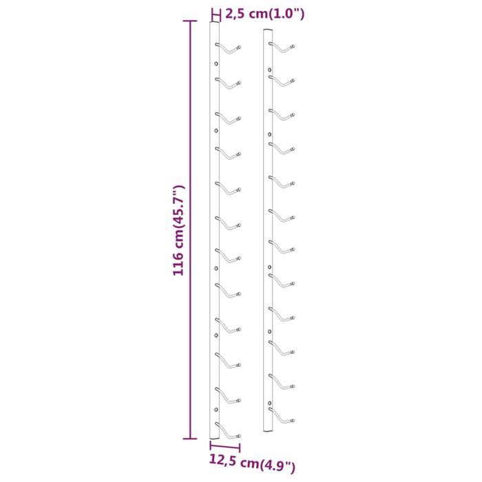 Weinregal/Flaschenhalter „SALE 2026“ – WINWIN – Für Küche/Wohnzimmer – Wandmontage für 12 Flaschen, Goldfarbenes Eisen, 2,85 kg, 9612740