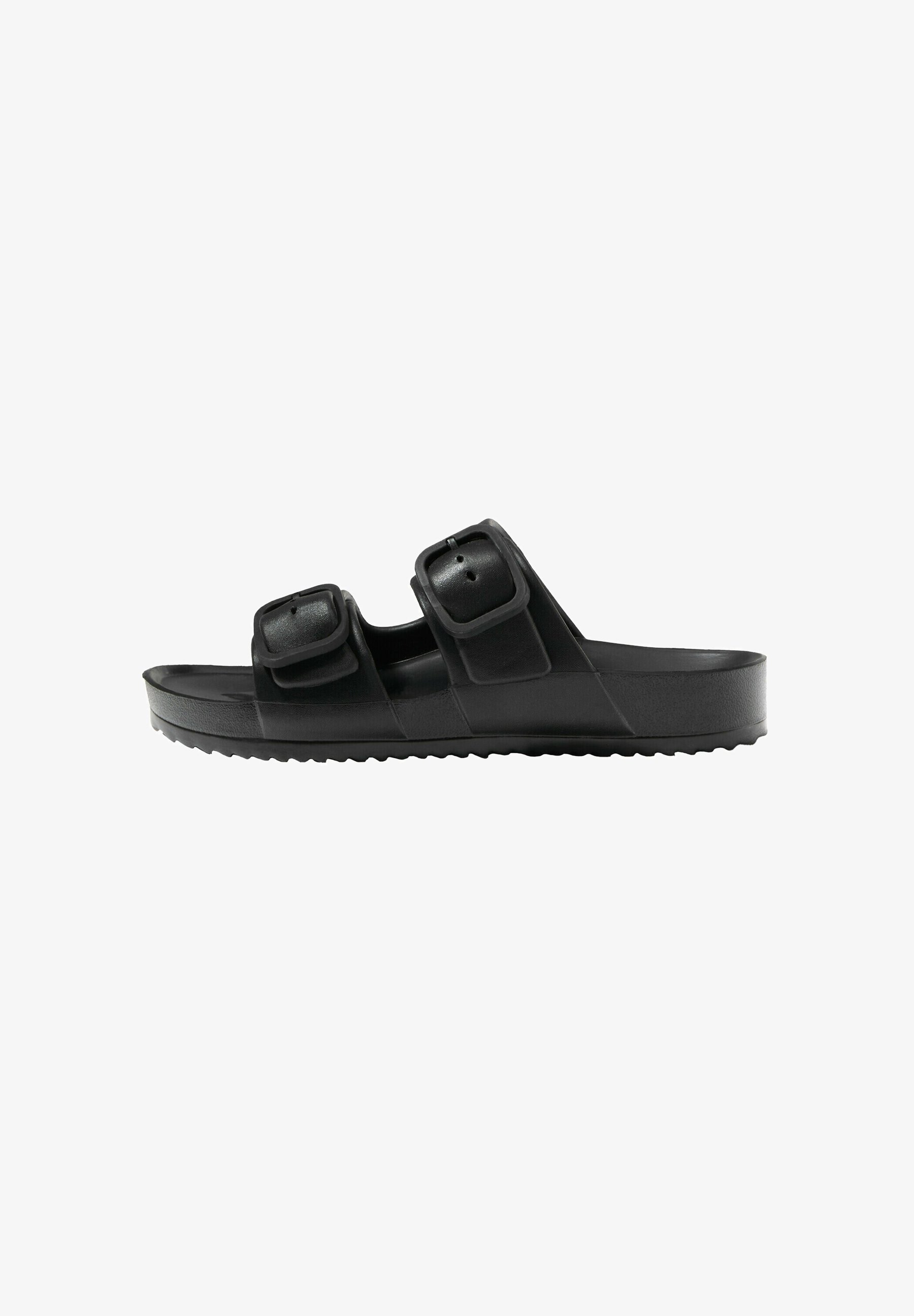 OYSHO BUCKLED - Sandale de piscină - negre