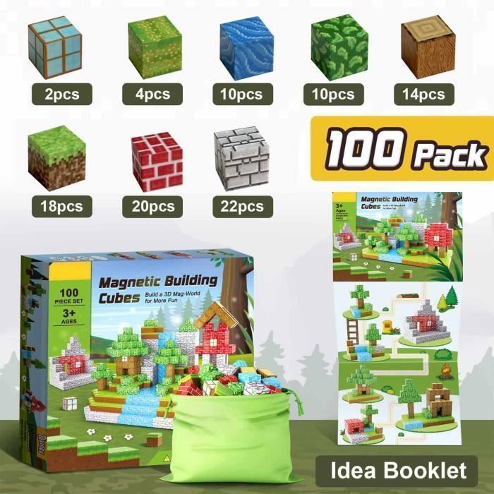 BLEOSAN Magnetische Bouwblokken - 100 Stuks - 25x25x25mm - Kinderspeelgoed