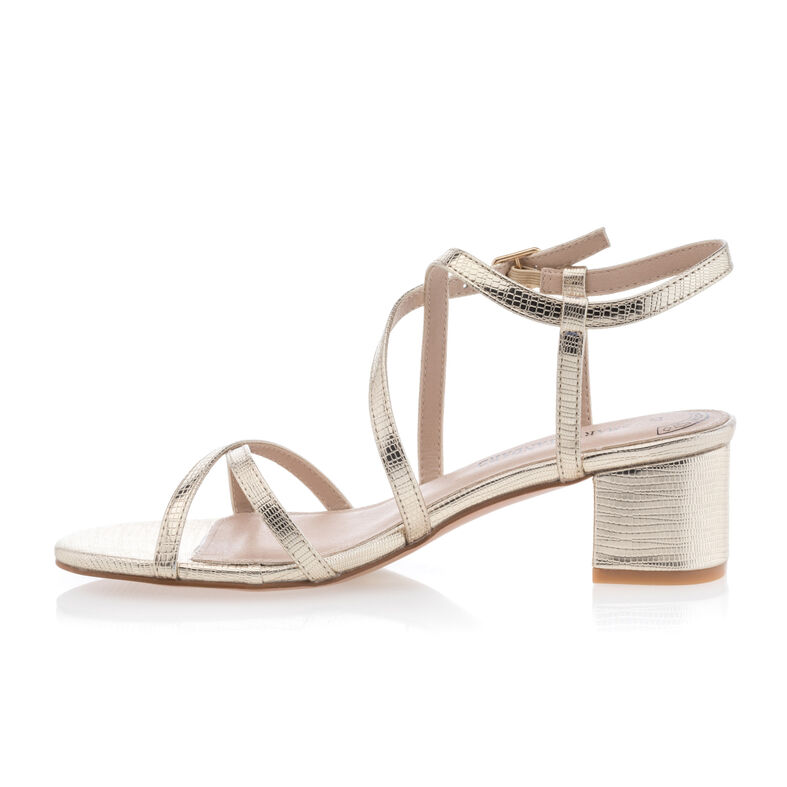 Gelbe Damensandalen / Zehenfreie Schuhe