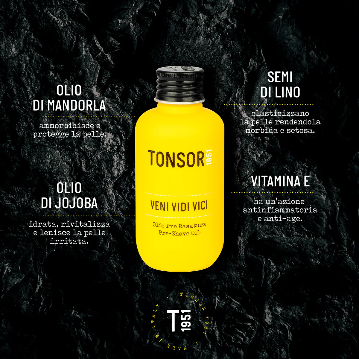 Rasatura e Cura della Barba Veni Vidi Vici Olio Pre Rasatura - Olio per Rasatura, Pre Shave