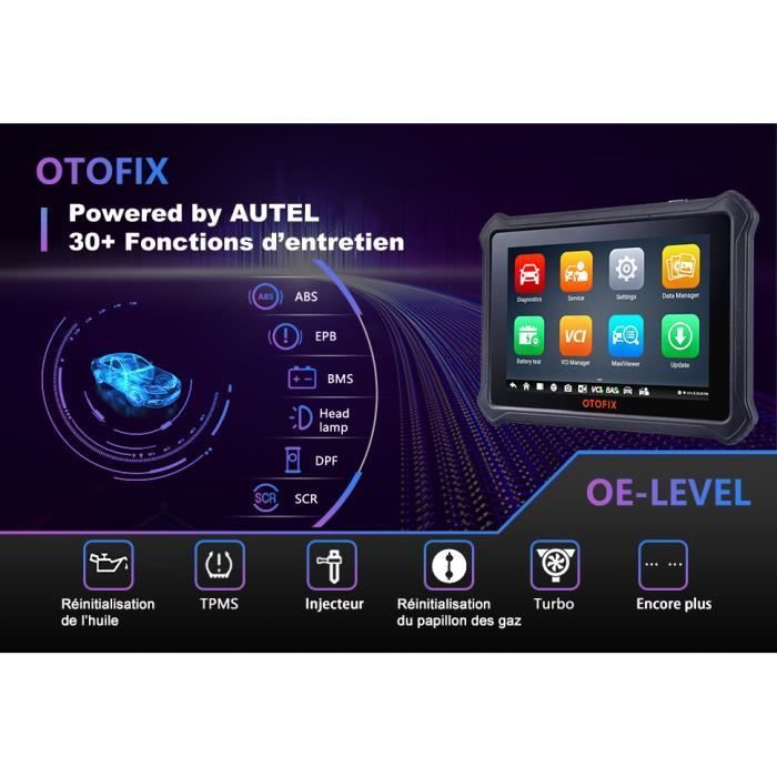 Herramienta de diagnóstico automotriz AUTEL OTOFIX D1 Lite - OBD2 - 25 funciones - Pantalla LCD de 7
