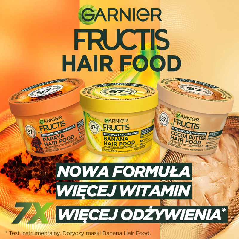 Máscara nutritiva Garnier Fructis Hair Food para cabelos secos