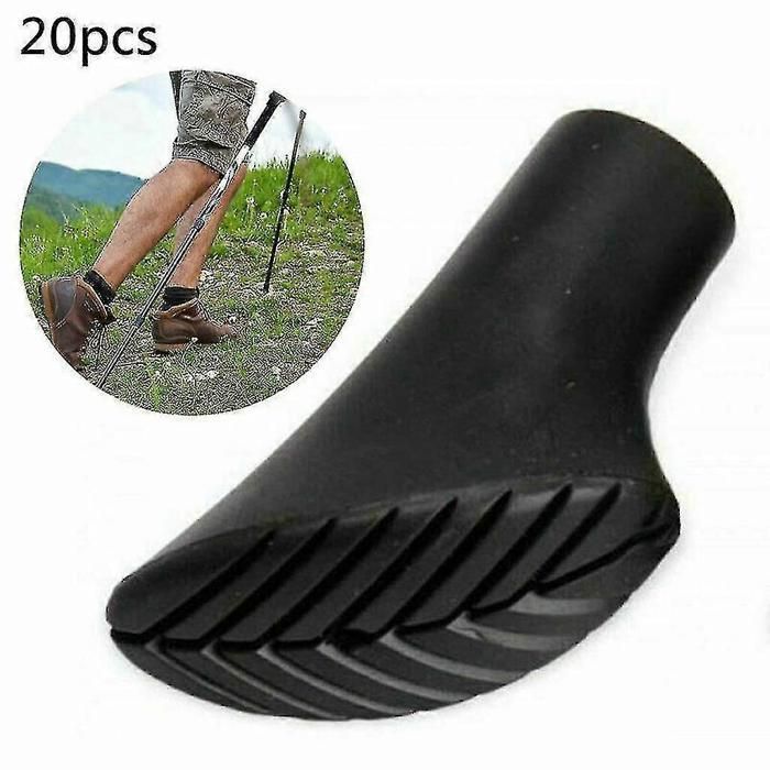 Paquete de 20 o 10 pares, tope de goma, diámetro 10 mm, accesorio para bastones de marcha nórdica, senderismo y trekking.