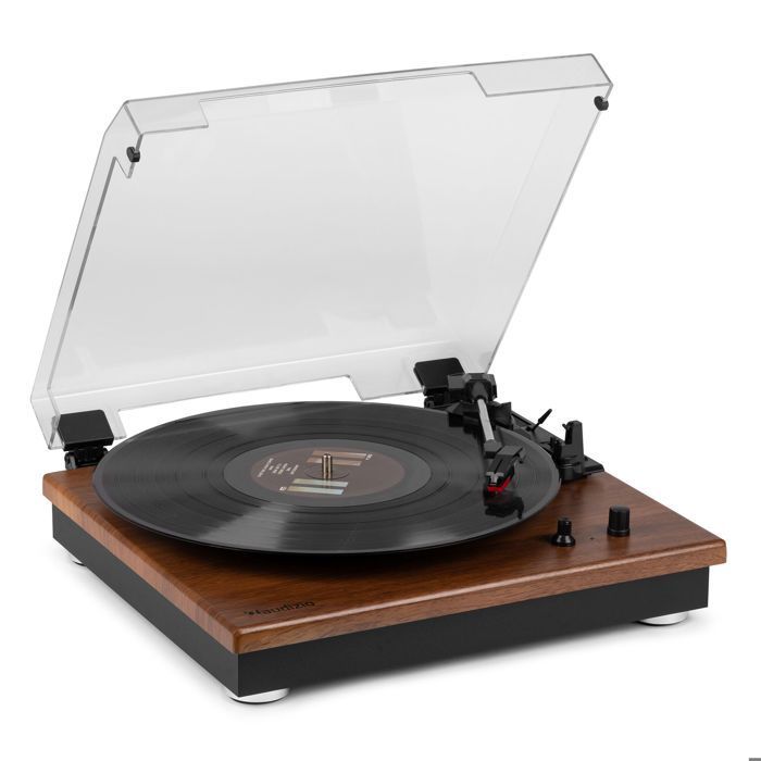 Audizio RP112AL Platine Vinyle Bluetooth IN & OUT - Couleur Chêne, haut-parleurs stéréo intégrés
