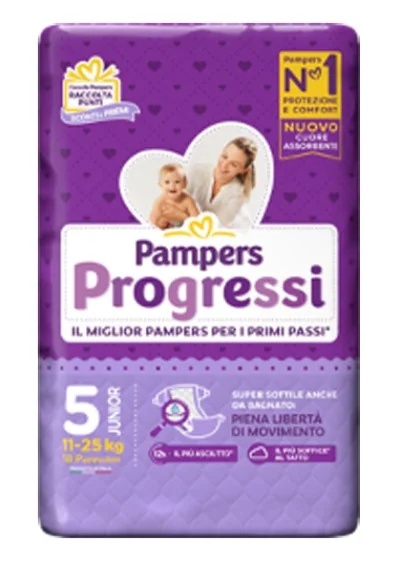 PAMPERS Pampers Progressi Junior 18 tükki suurus 5 (11-25 kg)