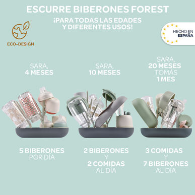 Béaba Forest butelių džiovyklė, miglotai žalia, 1 vnt.
