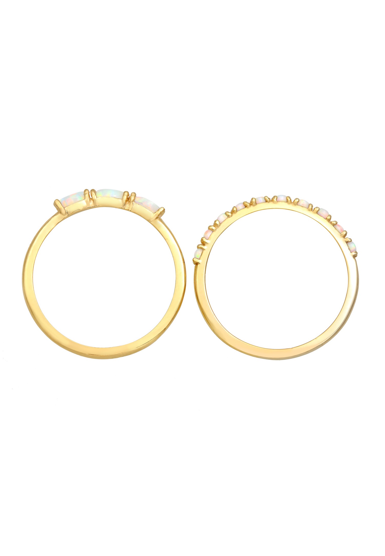 Elli pour femme au design vintage avec opale synthétique en 925/1000 argent massif