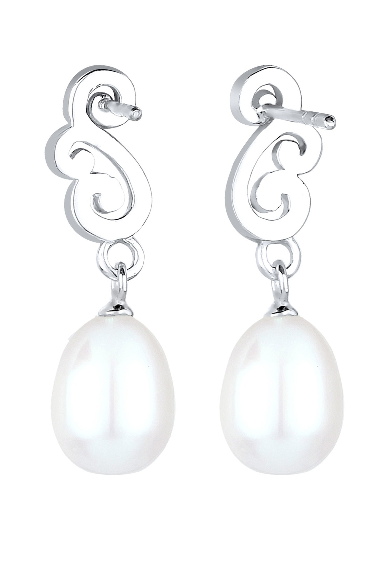 Elli Femmes ornement perle de culture d'eau douce en argent sterling 925