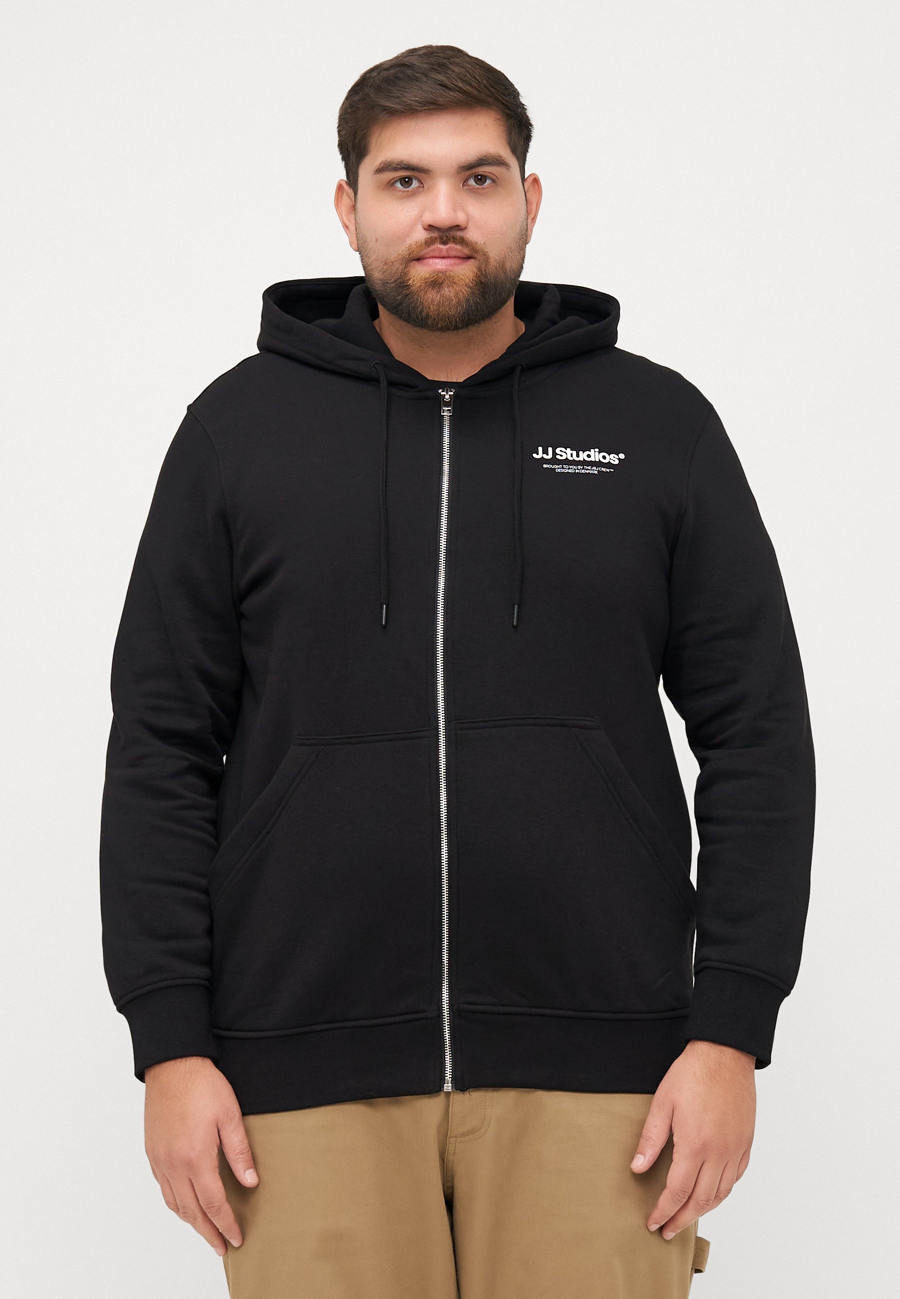 Jack & Jones JJESOHO ZIP HOOD - Mikina na zip - black