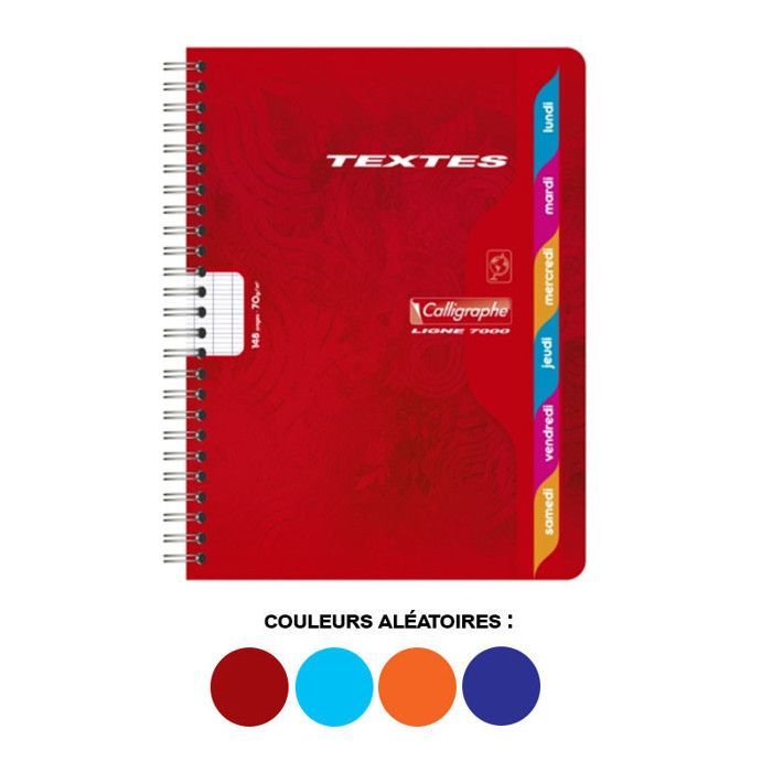 Notebook - CALLIGRAPHER - 1st prize - 148 pages - 17x22 cm - Spiral bound