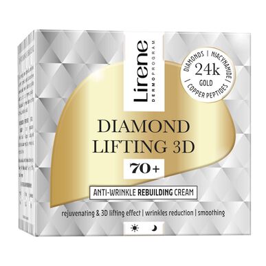 Lirene ryppyjä ehkäisevä kasvovoide 70 Diamond Lifting 3D 50 ml 50 ml