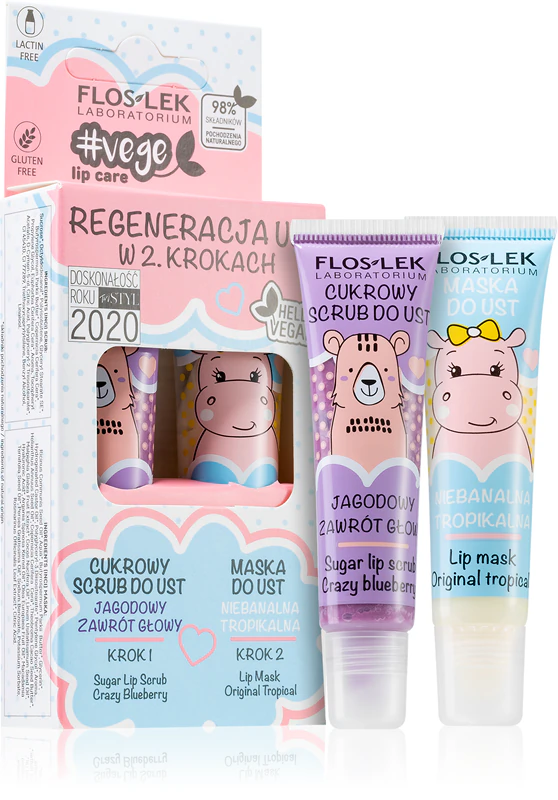 Darčeková sada FlosLek Laboratorium Vege Lip Care pre suché pery