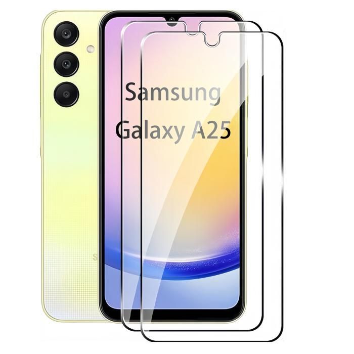 Lot de 2 Verres Trempés Pour Samsung Galaxy A25 5G, M34 5G .Protection d'écran Transparent - Anti Rayures