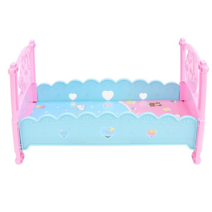 Grazioso lettino per bambole in miniatura, culla, mobili, casetta per bambini, giocattoli, accessori
