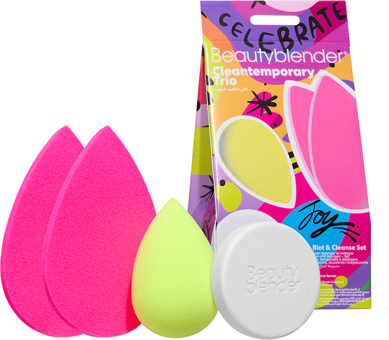 beautyblender® Holiday Clean Temporäres Trio-Set – Geschenkset zum Verblenden, Abtupfen und Reinigen