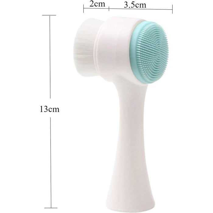 2-in-1 facial cleansing brush, silicone manual cleansing brush, deep keratin cleansing system
