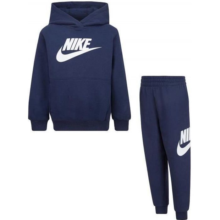 Chándal Nike Club Fleece para niños, azul – Sudadera con capucha y pantalón, manga larga, multideporte para interiores