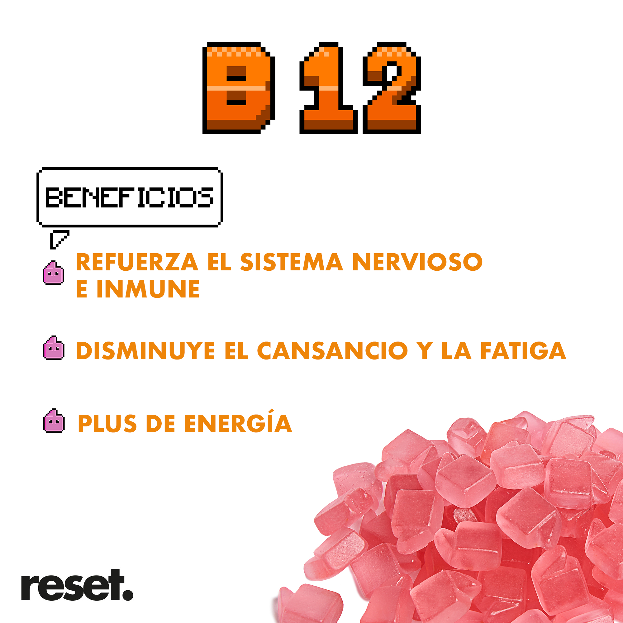 B12 guminukai Vitaminai ir mineralai