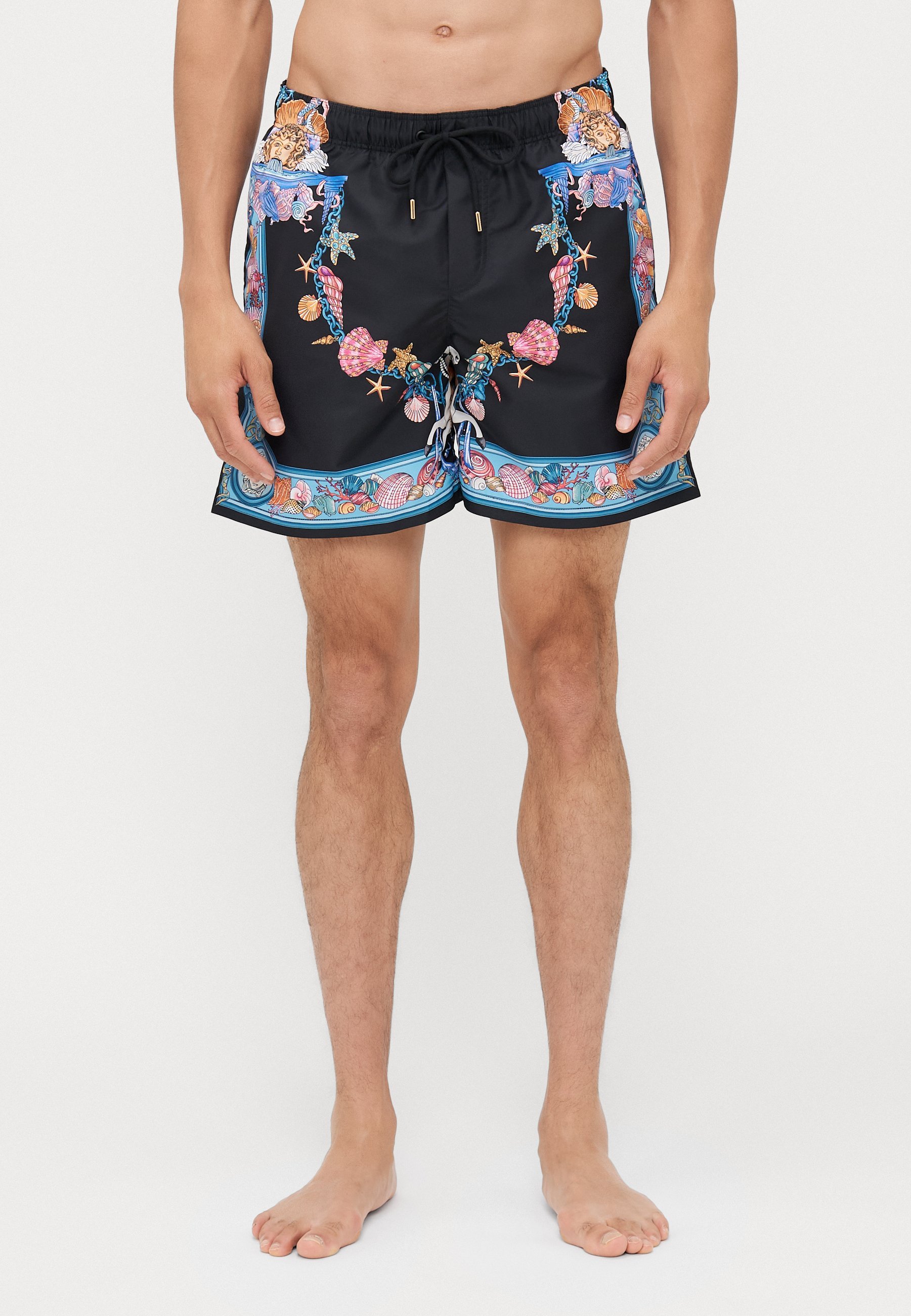 Versace SWIM GOLFO LA VACANZA FOULARD PRINT - Pantaloncini da bagno - nero/multicolore