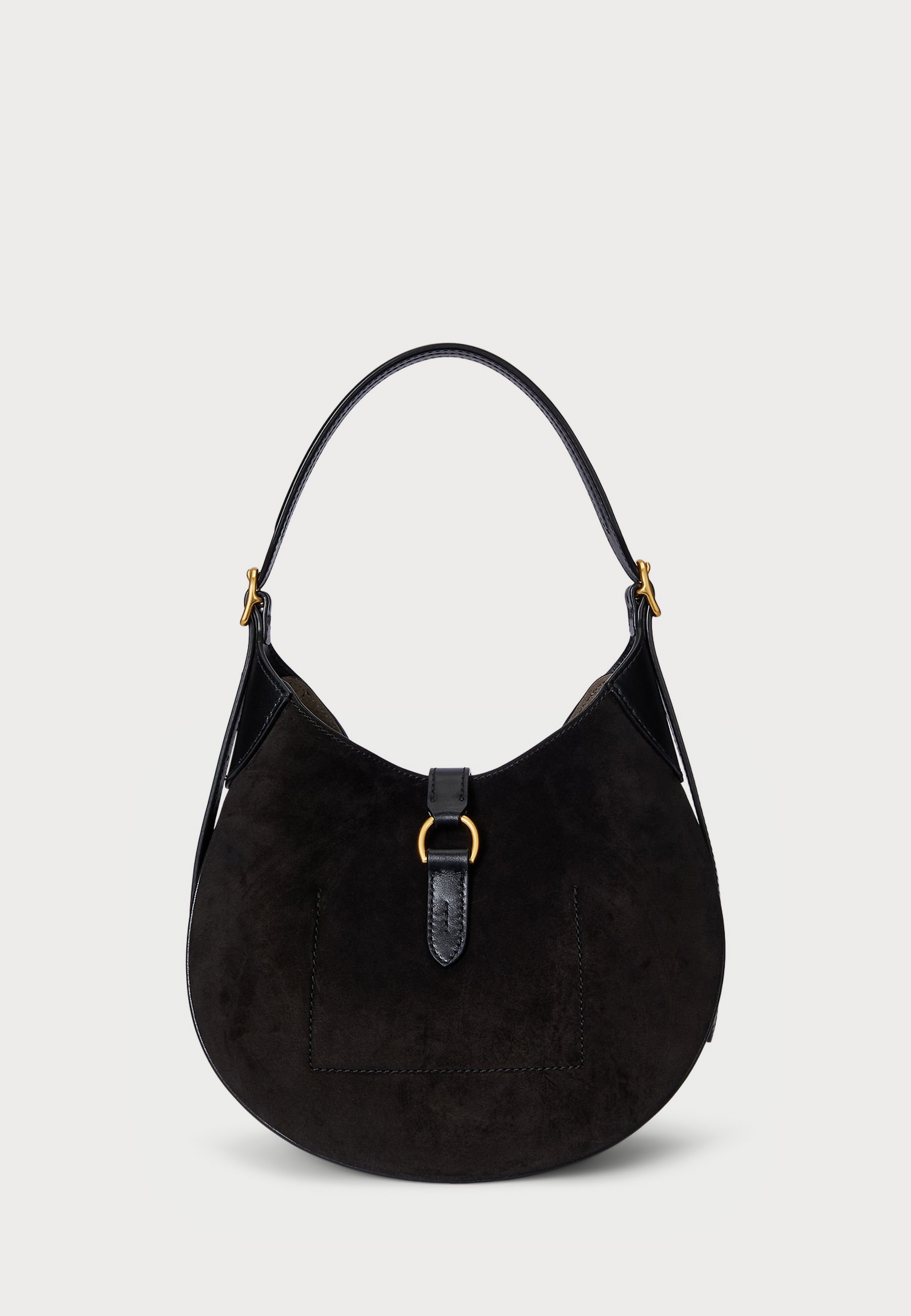 Polo Ralph Lauren POLO ID SUEDE SMALL SHOULDER BAG - Kabelka - čierna