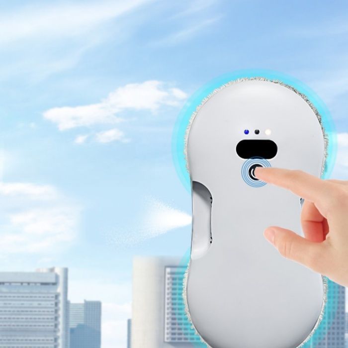 Lave-vitres électrique, robot nettoyeur, 2800Pa, 50ml, évitement intelligent des obstacles, 3 modes de nettoyage, UPS, blanc