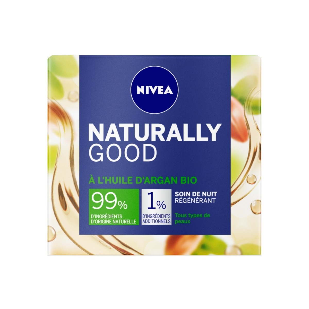 NIVEA Soin de Nuit hydratant 24H Huile d'Argan Bio
