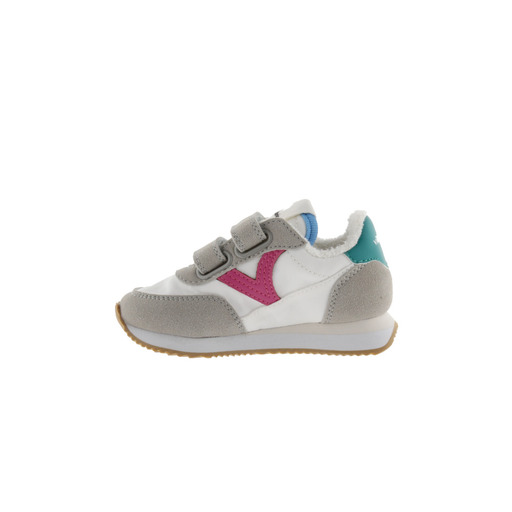 Victoria Astro Kids Nylon Sneakers with Colored Pieces and Double Velcro Closure
