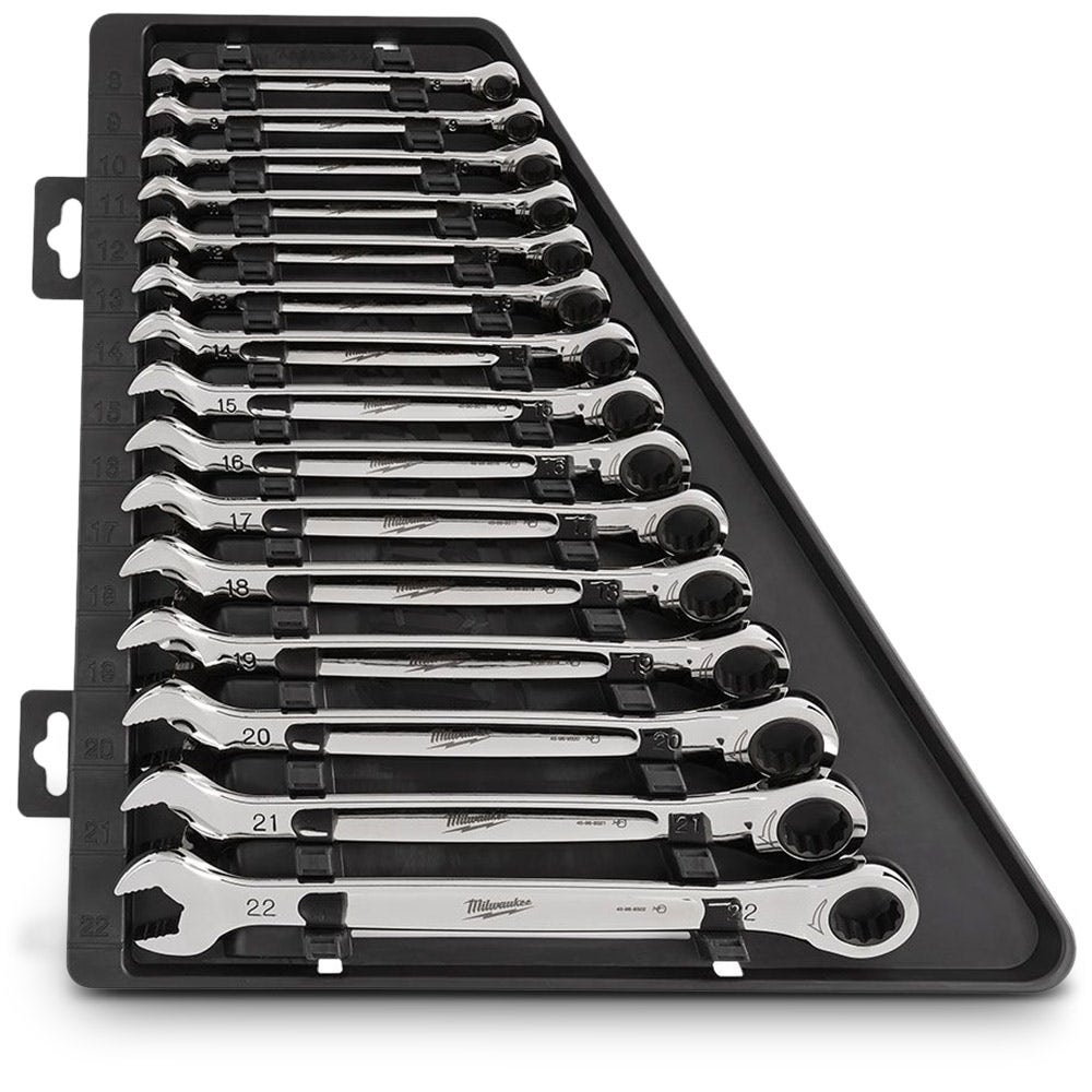 Set de chei cu clichet metrice MILWAUKEE, 15 piese, 48229516